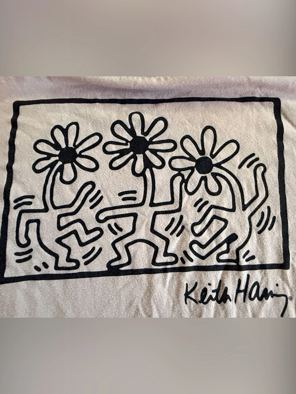 Old Navy Light Pink Keith Haring Graphic Tee